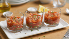 Tartare de tomates fraîches au basilic
