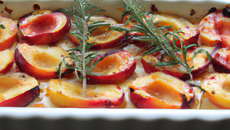 Gratin de nectarines au romarin