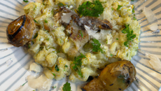 Risotto Carnaroli, escargots, persillade et parmesan