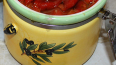 Poivrons d'été a l'huile d'olive