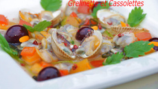 Nage de coques aux petits légumes