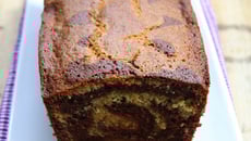 Cake marbré aux deux chocolats