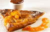 Caramélisé de poires en croustillant, ganache au thé à la bergamote