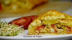 Feuilleté tressé au thon, olives et épices
