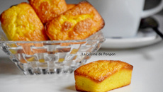 Petit moelleux à la noix de coco et confiture de rhubarbe