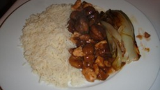 Blancs de dinde aux marrons, riz et endives