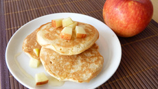 Pancakes à la pomme Antarès et coulis d'agave
