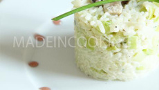 Riz sauté aux poireaux et aux champignons