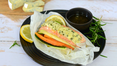 Papillote de saumon à la fourme d'Ambert