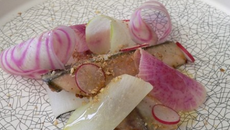 Maquereau, moutarde, racines et gomasio