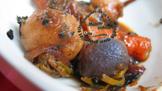 Confit de radis coloré et carottes au miel de Provence toutes fleurs