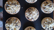 Tartelettes à la compote de pommes en crumble