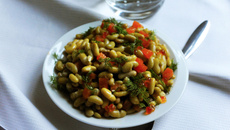 Salade de flageolets aux deux saumons et à l'aneth