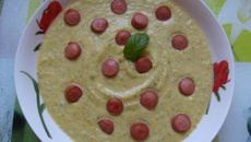 Purée de courgette et knack