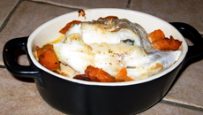 Filets de poisson sur lit de patate douce