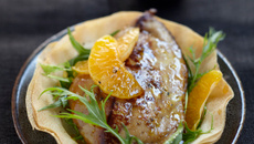 Foie gras fermier des Landes chaud aux clémentines de Corse IGP