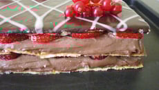 Mille feuilles fraises chocolat