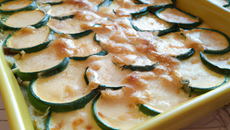 Gratin de courgettes au chévre frais