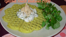 Gaufres aux amandes et au curry