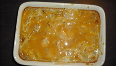 Gratin de poires et caramel au beurre salé