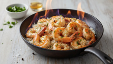 Gambas flambées au whisky