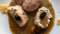 Quenelles de dinde au vadouvan et sa sauces au morilles