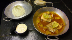 Pavé de saumon et sa déclinaison du Kaki