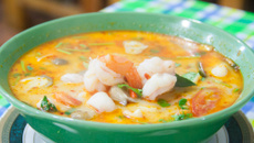 Soupe thaïe aux crevettes au thermomix