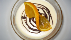 Mousse au chocolat blanc et orancello