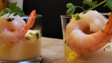 verrines de crevettes à la vanille