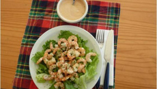 Cocktail de crevettes à la vapeur de citronnelle