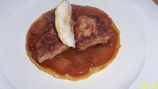 Tarte tatin au foie gras, pommes et poires
