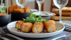 Croquettes de purée, jambon, gruyère