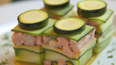 Terrine  de courgettes au saumon
