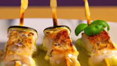 Brochettes de maquereau au parmesan
