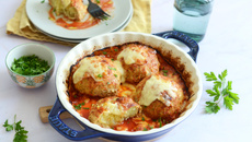 Balls gratinés au poulet et à la pomme de terre