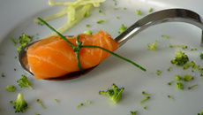 Roulé au saumon et banane