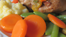 Veau au gingembre et légumes du jardin