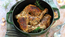 Cuisses de poulet aux herbes aromatiques et vinaigre de cidre