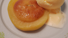 Pommes reinette au four et sorbet de coing