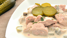 Blanquette de veau aux cornichons