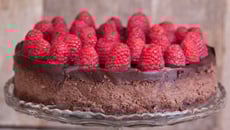 Fondant au chocolat noir et aux framboises