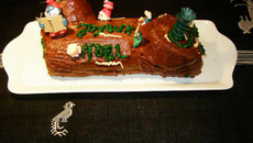 Bûche de Noël sans beurre facile