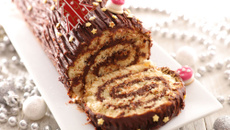 Bûche au nutella et à la mousse d'orange