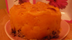 Parmentier de courge au cheddar, gratin de courge