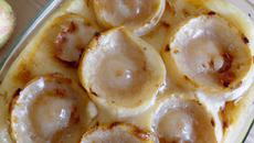 Gratin de poires au pralin