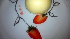 Dome chocolat blanc cœur de fraise