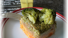 Brocolis et carottes invitent la pomme