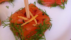 Cube de saumon gravlax
