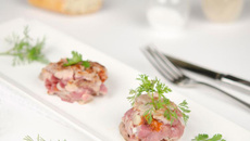 Tartare d'agneau cru-cuit aux saveurs du sud